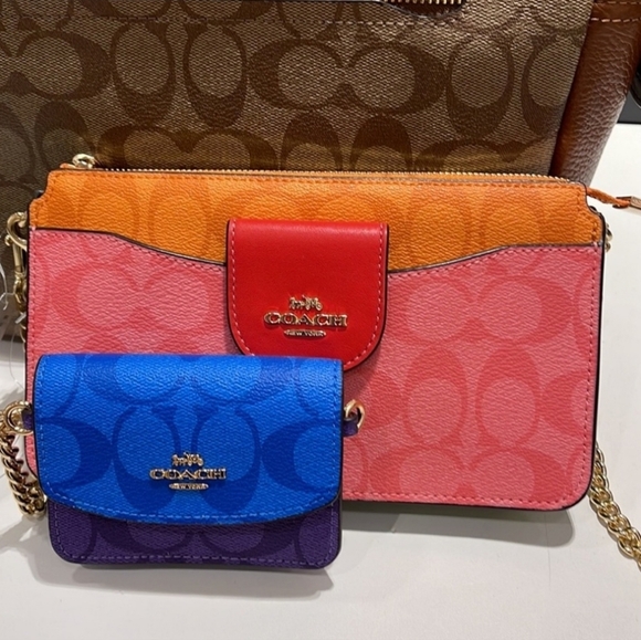 Coach Handbags - COACH Poppy Colorblock Duo
